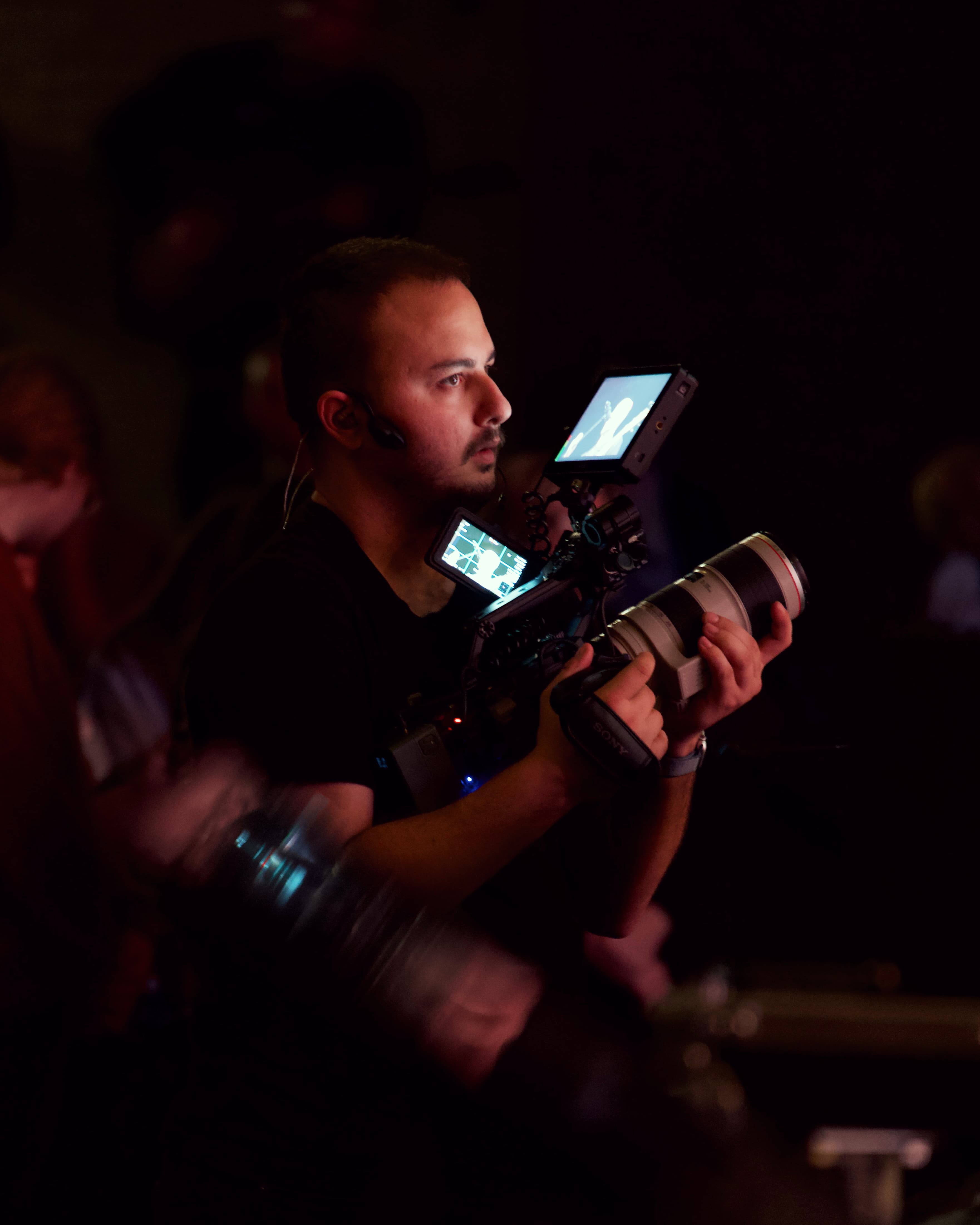 Low-light camera work in the crowd